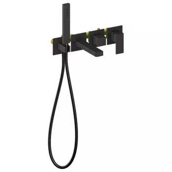 Смеситель встроенный для ванны с душем Timo Selene черный (2014/03YSM)