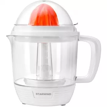Соковыжималка цитрусовая Starwind SJ1241 30Вт рез.сок.:1200мл. белый/прозрачный