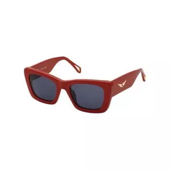 Солнцезащитные очки женские Zadig&Voltaire SZV411 Shiny Full Red (2SZV4115106XX)