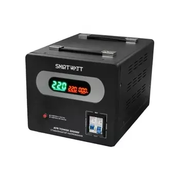 Стабилизатор напряжения Smartwatt AVR Tower 3000RF 3000ВА черный