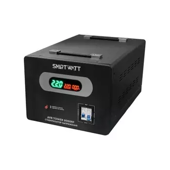 Стабилизатор напряжения Smartwatt AVR Tower 8000RF 8000ВА черный