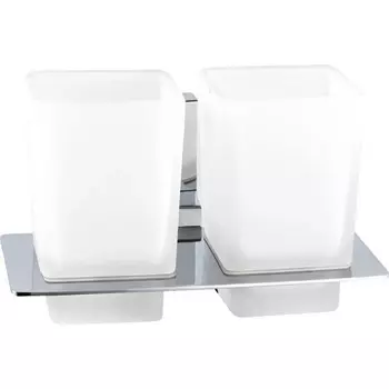 Стакан для ванной комнаты двойной Haiba хром (HB8808)