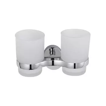 Стакан для ванной комнаты двойной Haiba хром (HB1608)
