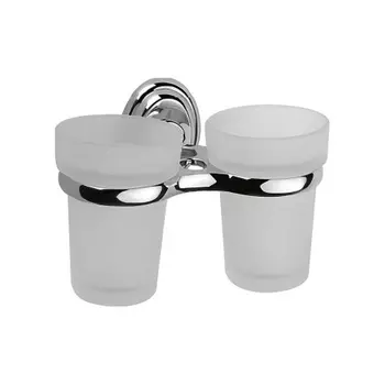 Стакан для ванной комнаты двойной Haiba хром (HB1508)