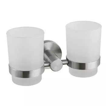 Стакан для ванной комнаты двойной Haiba сталь (HB8308)