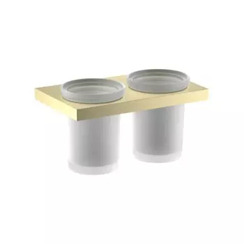 Стакан для зубных щеток двойной Timo Petruma золото матовое (15234/17)