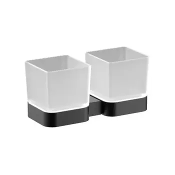 Стакан для зубных щеток двойной Timo Selene черный (14034/03)