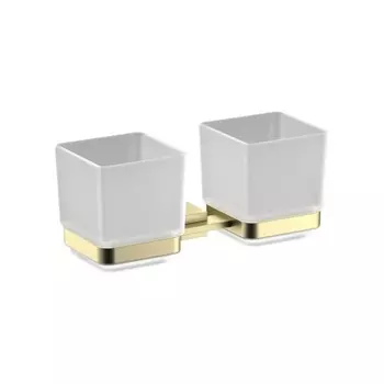 Стакан для зубных щеток двойной Timo Selene золото матовое (17034/17)