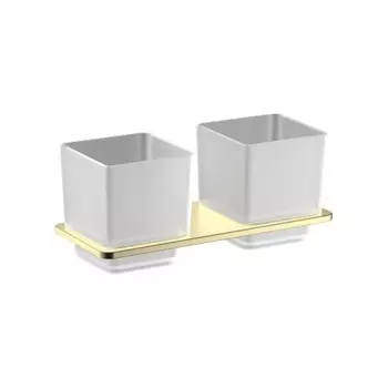 Стакан для зубных щеток двойной Timo Torne золото матовое (43034/17)