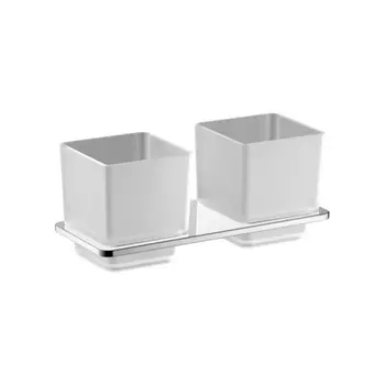Стакан для зубных щеток двойной Timo Torne хром (43034/00)
