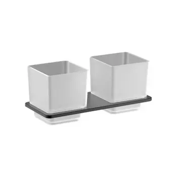 Стакан для зубных щеток двойной Timo Torne черный (43034/03)