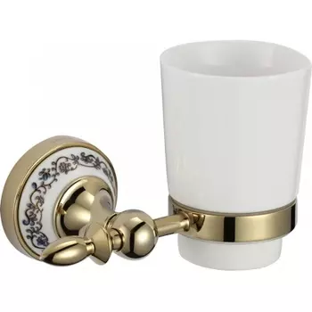 Стакан керамический с настенным держателем Savol 68b (S-06858B)