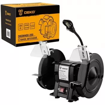 Станок заточной DEKO DKGM400-200, с лампой