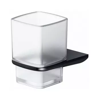 Стеклянный стакан с настенным держателем AM.PM Inspire 2.0 A50A34322 черный