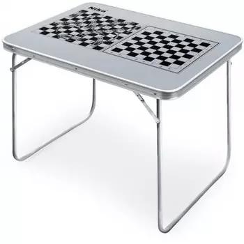 Стол складной "Ника" (влагост. пластик 70*50*60 см ) шахматы ССТ-5И металик