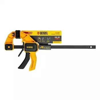 Струбцина F-образная, быстрозажимная, 300 х 80 мм, усиленный нейлоновый корпус // Denzel