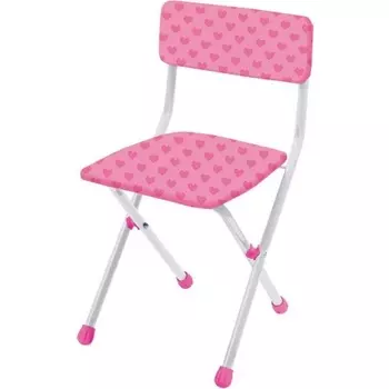 Стул детский складной "Умница" (моющийся) сердечки на розовом СТУ-3/1