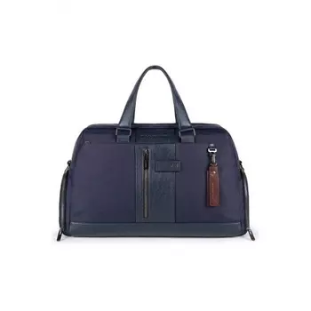 Сумка дорожная Piquadro Brief2, синий ткань/натур.кожа BV4447BR2/BLU