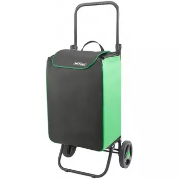 Сумка-тележка "Спутник1 Макси" Исток, 36*42*98/73, объем 45 л, груз 45кг, черный/зеленый, СТМ12