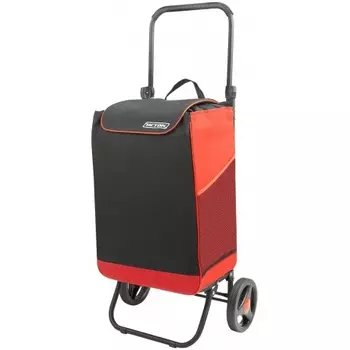 Сумка-тележка "Спутник2 Макси" Исток, 36*42*98/73, 3 кармана, объем 45л, груз 45кг, черн/красн СТМ23