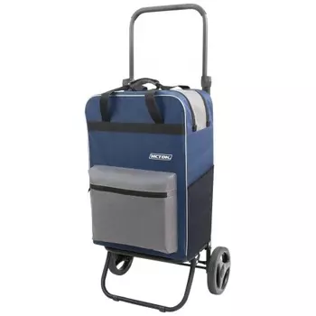 Сумка-тележка "Спутник3 Макси" Исток, 36*42*98/73, 3 кармана, объем 45л, груз 45кг, синий/сер. СТМ31