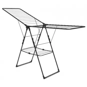 Сушилка д/белья напольная мет. с/кр двухуровн. "Ника" 21 м черный СБ8