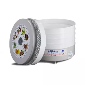 Сушилка для овощей и фруктов Ротор СШ-002-12 5 поддонов белый