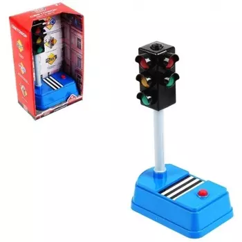 Светофор на бат свет+звук 21см арт.SB-15-01-1-OB