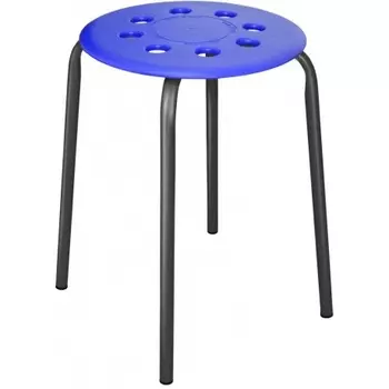 Табурет пластм.разбор. на 4 ножках "Ника" ТП01 синий
