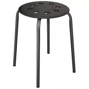 Табурет пластм.разбор. на 4 ножках "Ника" ТП01 черный