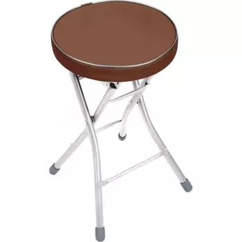 Табурет складной кругл. 4 ножки корич.d 32 см ТБСК1/3