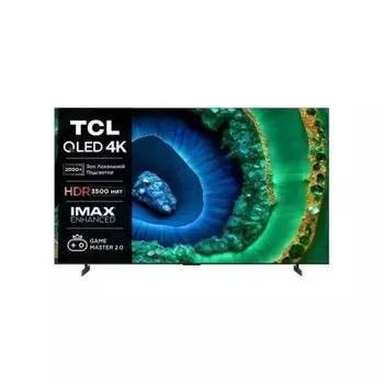 Телевизор QLED TCL 85" 85C855 черный 4K Ultra HD 120Hz DVB-T DVB-T2 DVB-C DVB-S DVB-S2 USB WiFi Smart TV