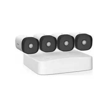 Tenda K4P-4TR Система видеонаблюдения, 4 цилиндрических уличных IP-камеры IT7-PRS и видеорегистратор, 2560x1440, 25 кадр./сек, CMOS, 4Мп, PoE, ночная съемка, датчик движения, IP66
