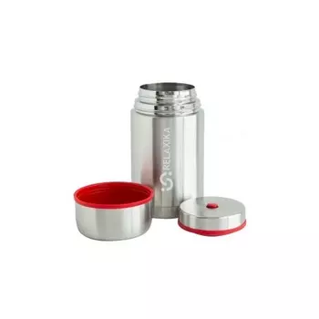 Термос для еды Relaxika 301 (1 литр) в чехле, стальной