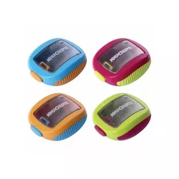 Точилка ЮНЛАНДИЯ Звездолет Юнландика, с контейнером, пластиковая, корпус ассорти (24 шт.) хорошее состояние