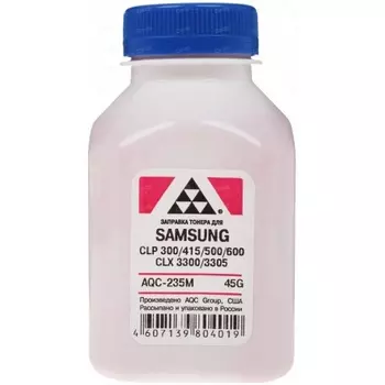 Тонер AQC для SAMSUNG CLP 300/315/320/325/360/415/500/510/600/610/660/CLX3300/3305 Magenta (фл. 45г)