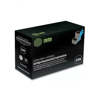 Тонер Картридж Cactus CS-CE255X-MPS черный (15000стр.) для HP LJ P3015