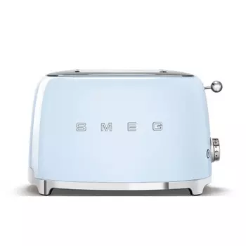Тостер SMEG TSF01PBEU Стиль 50-х г, 2 ломтика, корпус из нержавеющей стали, 6 уровней поджаривания, голубой