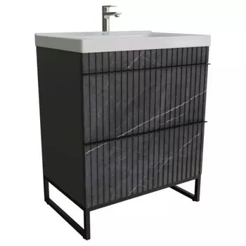 Тумба для ванной MIXLINE "Окленд -70" Графит Мрамор под ум. Грэйс- 70 ЛОФТ (551729)