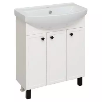 Тумба под раковину Runo белая (под умывальник Best 75 ) Римини 75 (00-00001255)