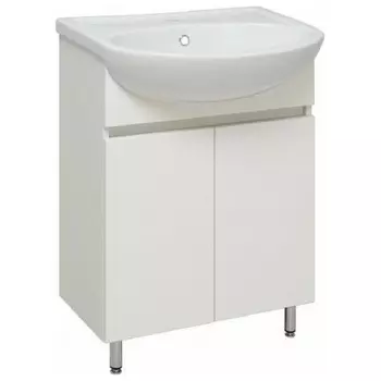 Тумба под раковину Runo белая (под умывальник Уют 60 ) Лада 60 (00-00001163)