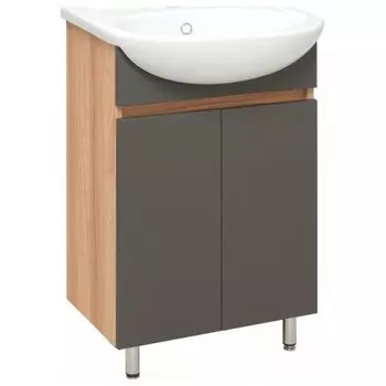 Тумба под раковину Runo графит (под умывальник Уют 50 ) Лада 50 (00-00001164)