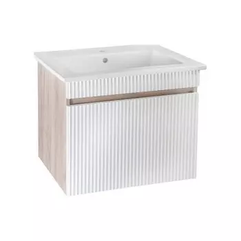 Тумба под раковину Runo крафтовый дуб (под умывальник Оскар 65) Модена 65 (00-00001425)