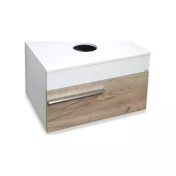 Тумба под раковину Runo подвесная крафтовый дуб Вудлайн 65 (00-00001342)