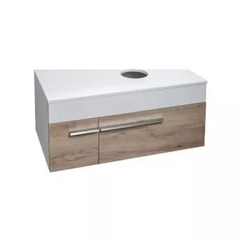 Тумба под раковину Runo подвесная крафтовый дуб Вудлайн 85 (00-00001344)