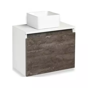 Тумба под раковину Runo железный камень Бари 50 (00-00001377)