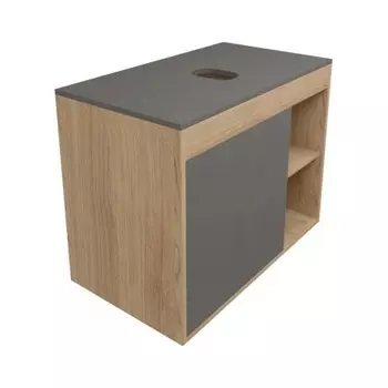 Тумба подвесная Teymi Nura 80, дуб эврика/графит матовый T60534