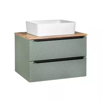 Тумба RUNO Орлеан 70 зелёный дуб натуральный подвесная под накладной умывальник (00-00002020)