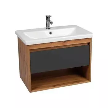 Тумба VIANT "Бостон" COMO 70 1 ящик подвесная графит 425х655х500 (VBOS70COG-T1YP)