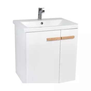 Тумба VIANT "Мюнхен" COMO 60 2 ств подвесная белая 430х560х620 (VMUN60COBEL-T2STP)